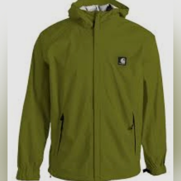 Carhartt Other - Carhartt Acadia Olive Hooded Windbreaker Rain Jacket Size L NWOT MSRP $104.99